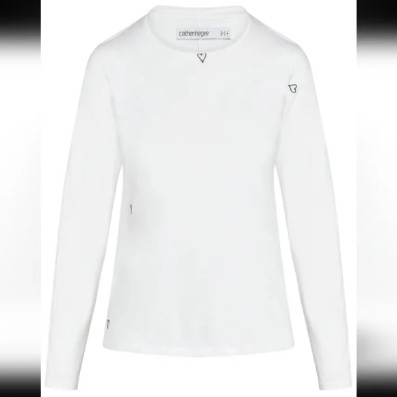 Catherine gee Embroidered Heart Long Sleeve Tee Size L - Picture 4 of 9